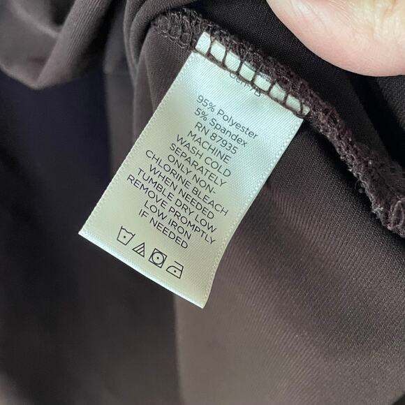 Susan Graver Liquid Knit Size XL Brown open cardigan - Picture 6 of 9